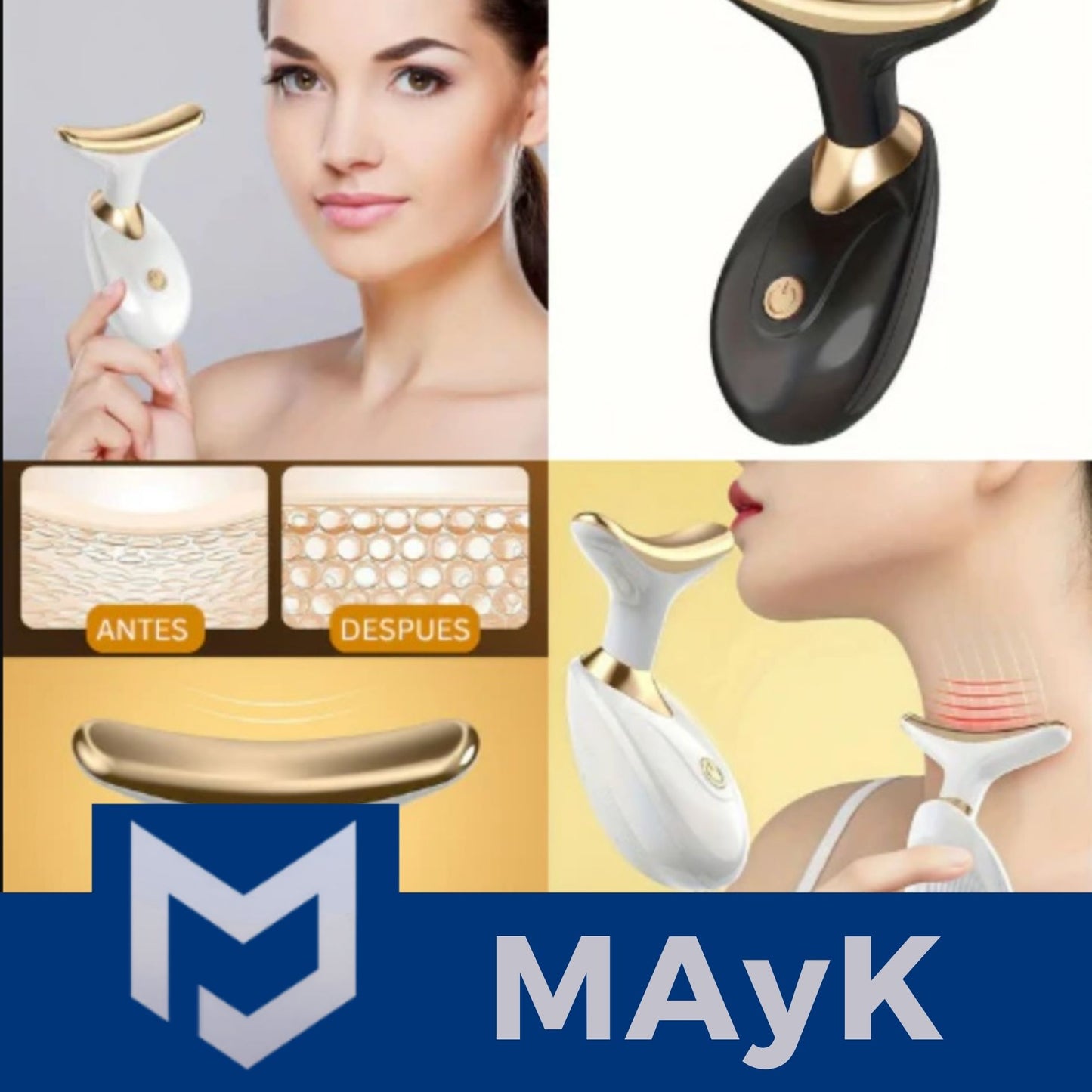 Masajeador Facial y de Cuello – Reafirmante Anti Papada (Efecto Lifting)
